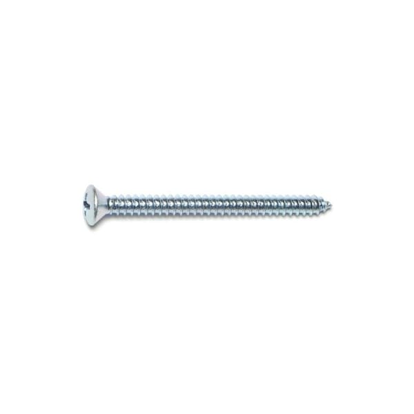 Midwest Fastener Sheet Metal Screw, #8 x 2 in, Zinc Plated Steel Oval Head Phillips Drive, 30 PK 67732 - main